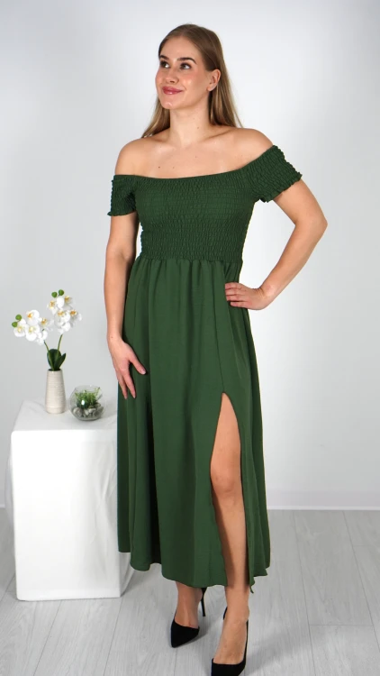 Sukienka Hiszpanka Maxi Khaki KRENIO V1.1.JPG