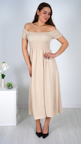 Sukienka Hiszpanka Maxi Beżowa KRENIO V2.1.JPG