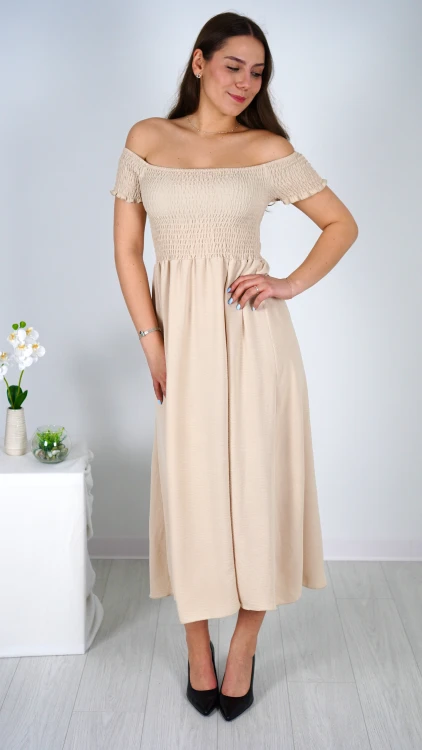Sukienka Hiszpanka Maxi Beżowa KRENIO V2.1.JPG