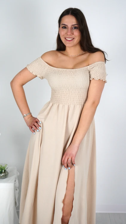 Sukienka Hiszpanka Maxi Beżowa KRENIO V2.4.JPG