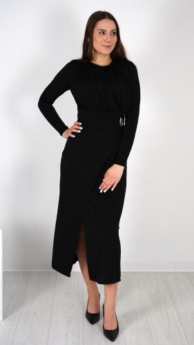 Długa Sukienka Elegancka Czarna NIKA V1.1.JPG