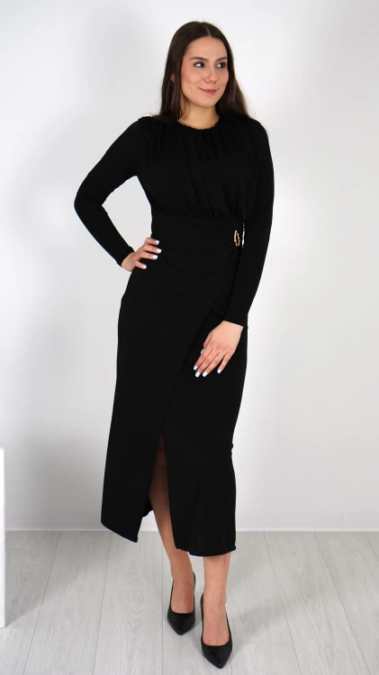 Długa Sukienka Elegancka Czarna NIKA V1.1.JPG