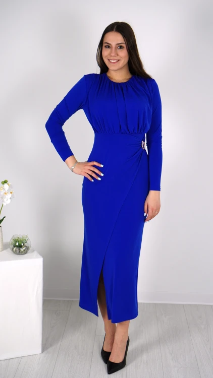 Długa Sukienka Elegancka Chabrowa NIKA V3.2.JPG