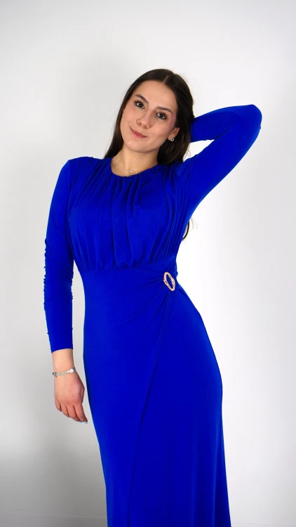 Długa Sukienka Elegancka Chabrowa NIKA V3.4.JPG