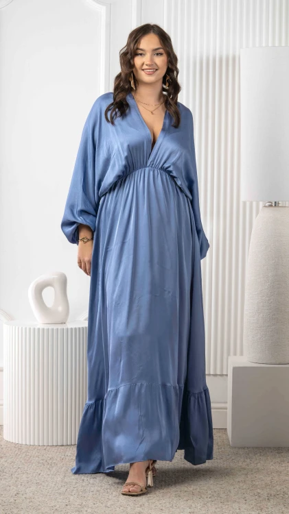 Długa Sukienka Satynowa Niebieska JUDIO V4.2.jpeg