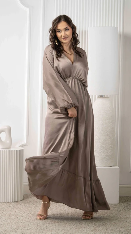 Długa Sukienka Satynowa Beżowa JUDIO V2.2.jpeg