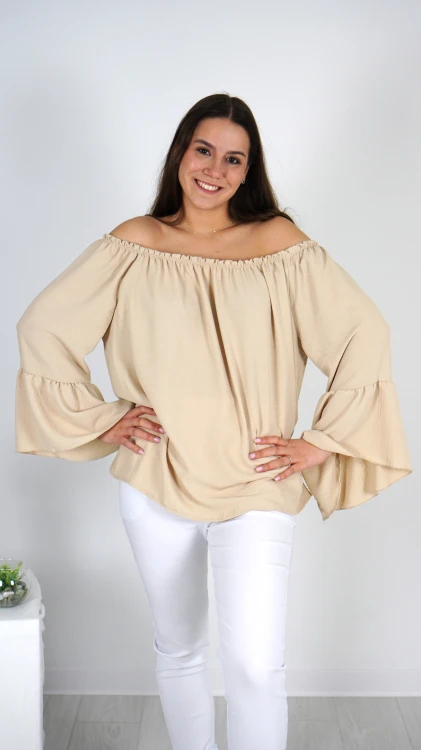 Bluzka Hiszpanka Oversize Beżowa IGANI V5.2.JPG