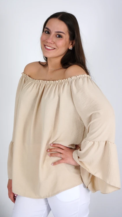 Bluzka Hiszpanka Oversize Beżowa IGANI V5.4.JPG