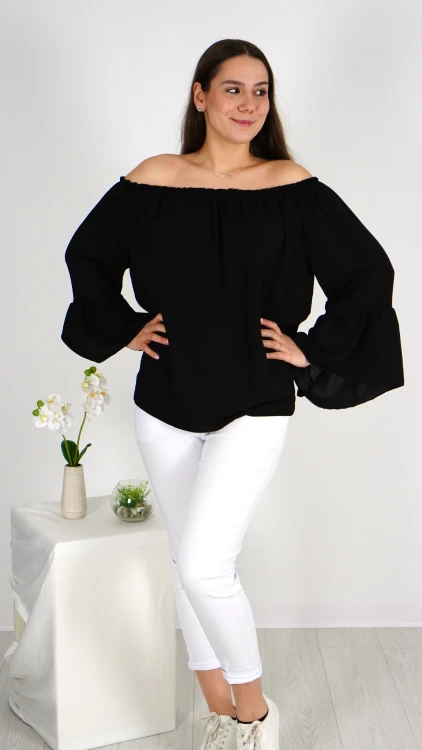 Bluzka Hiszpanka Oversize Czarna IGANI V2.1.JPG