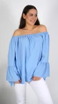 Bluzka Damska Hiszpanka Błękitna IGANI Oversize   