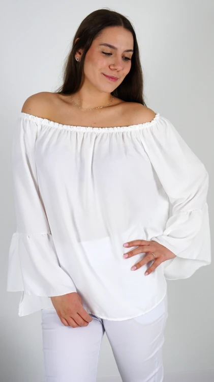 Bluzka Hiszpanka Oversize Biała IGANI V6.3.JPG