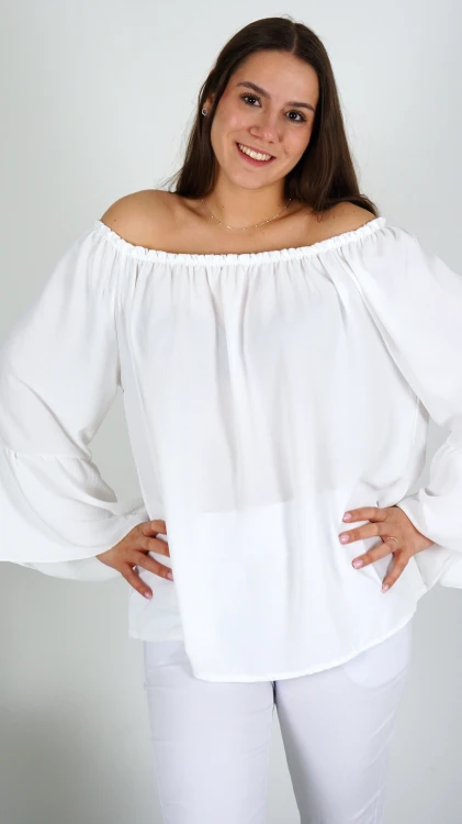 Bluzka Hiszpanka Oversize Biała IGANI V6.5.JPG