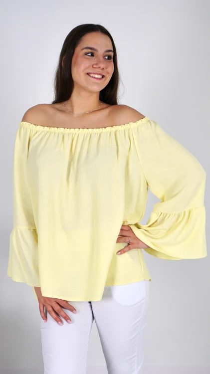 Bluzka Hiszpanka Oversize Żółta IGANI V3.2.JPG