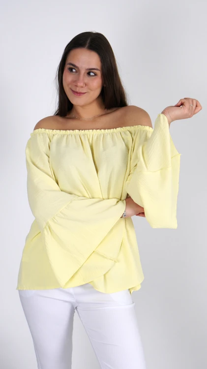 Bluzka Hiszpanka Oversize Żółta IGANI V3.3.JPG