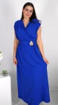 Długa Sukienka Chabrowa PERIONA Elegancka 