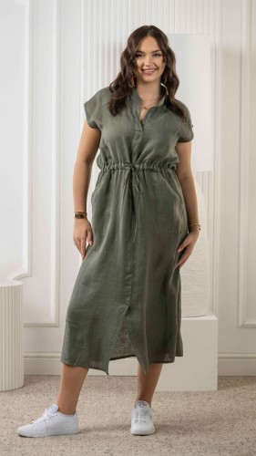 Lniana Sukienka Khaki HESIO V4.1.jpg