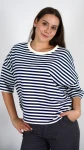 Bluzka Oversize w Granatowe Paski DINA 