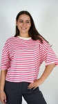 Bluzka Oversize w Różowe Paski DINA 