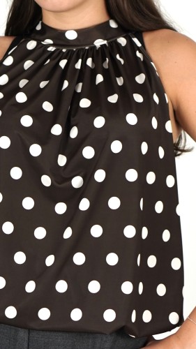 Bluzka Halter Brązowa w Kropki BLARINA V1.2.JPG