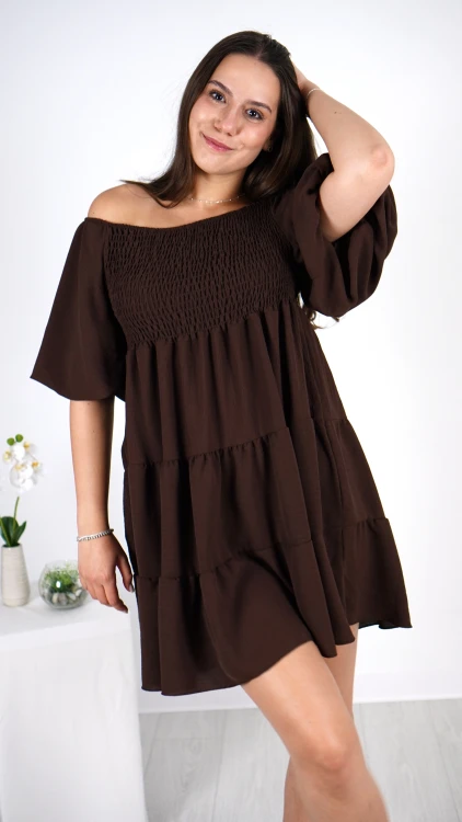 Sukienka Hiszpanka Brązowa ALEXIA V3.5.JPG