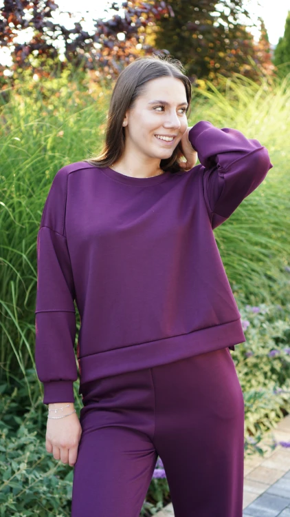 Dres Bluza i Spodnie Śliwkowy TIAMO V3.2.JPG