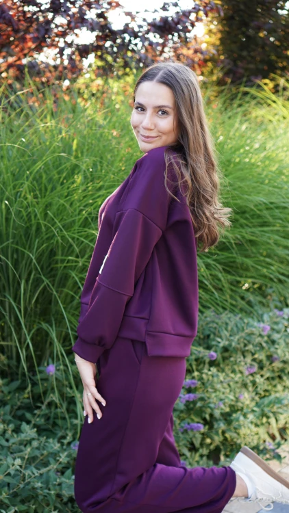 Dres Bluza i Spodnie Śliwkowy TIAMO V3.3.JPG
