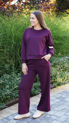 Dres Bluza i Spodnie Śliwkowy TIAMO V3.4.JPG