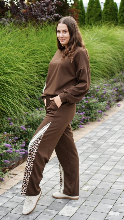 Dres Damski Oversize Brązowy Panterka PANTEO V2.4.JPG