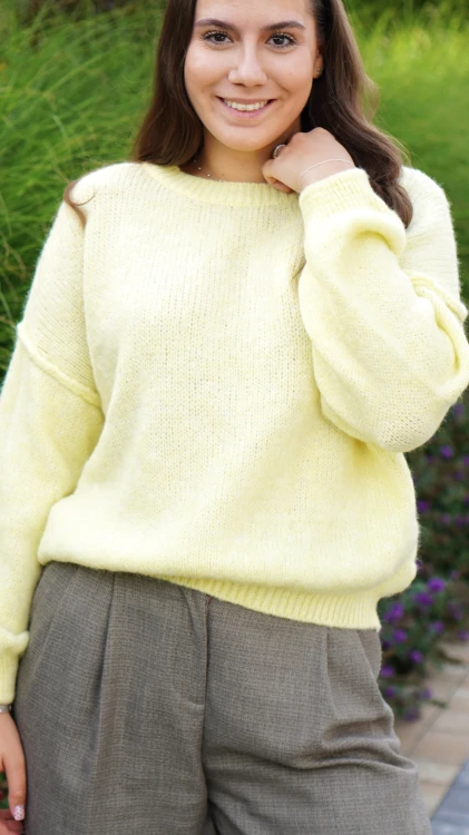 Sweter Damski Żółty LISON V1.2.JPG