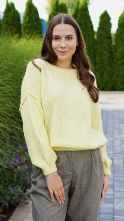 Sweter Damski Żółty LISON V1.3.JPG