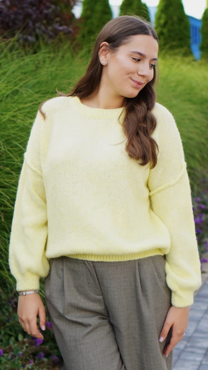 Sweter Damski Żółty LISON V1.4.JPG