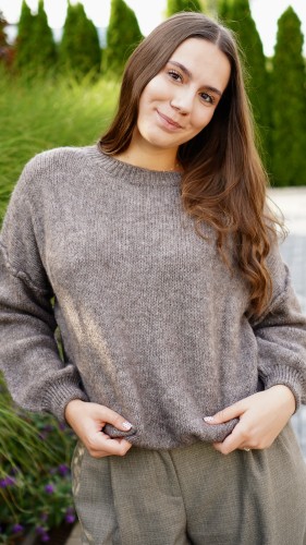 Sweter Damski Brązowy LISON V4.4.JPG