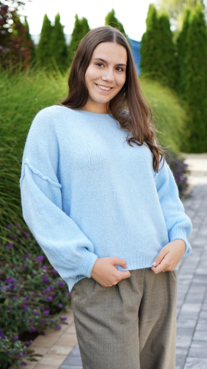 Sweter Damski Błękitny LISON V3.1.JPG