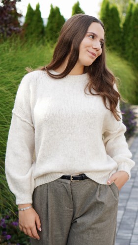 Sweter Damski Beżowy LISON V2.3.JPG