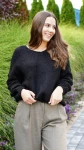 Sweter Damski Oversize Czarny PIRIA