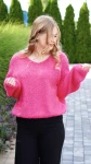 Sweter Damski Oversize Różowy PIRIA 