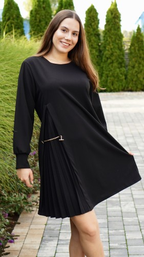 Sukienka Elegancka z Łańcuszkiem Czarna ARMONIA V1.3.JPG